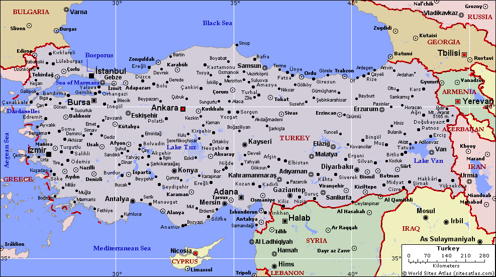 alternate map of Turkey