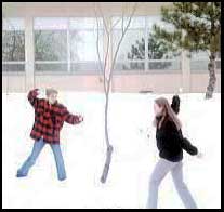 snowball fight Winter 1999-2000